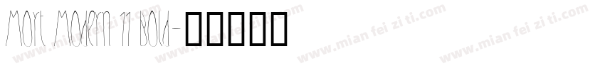 Mort Modern 11 Bold字体转换